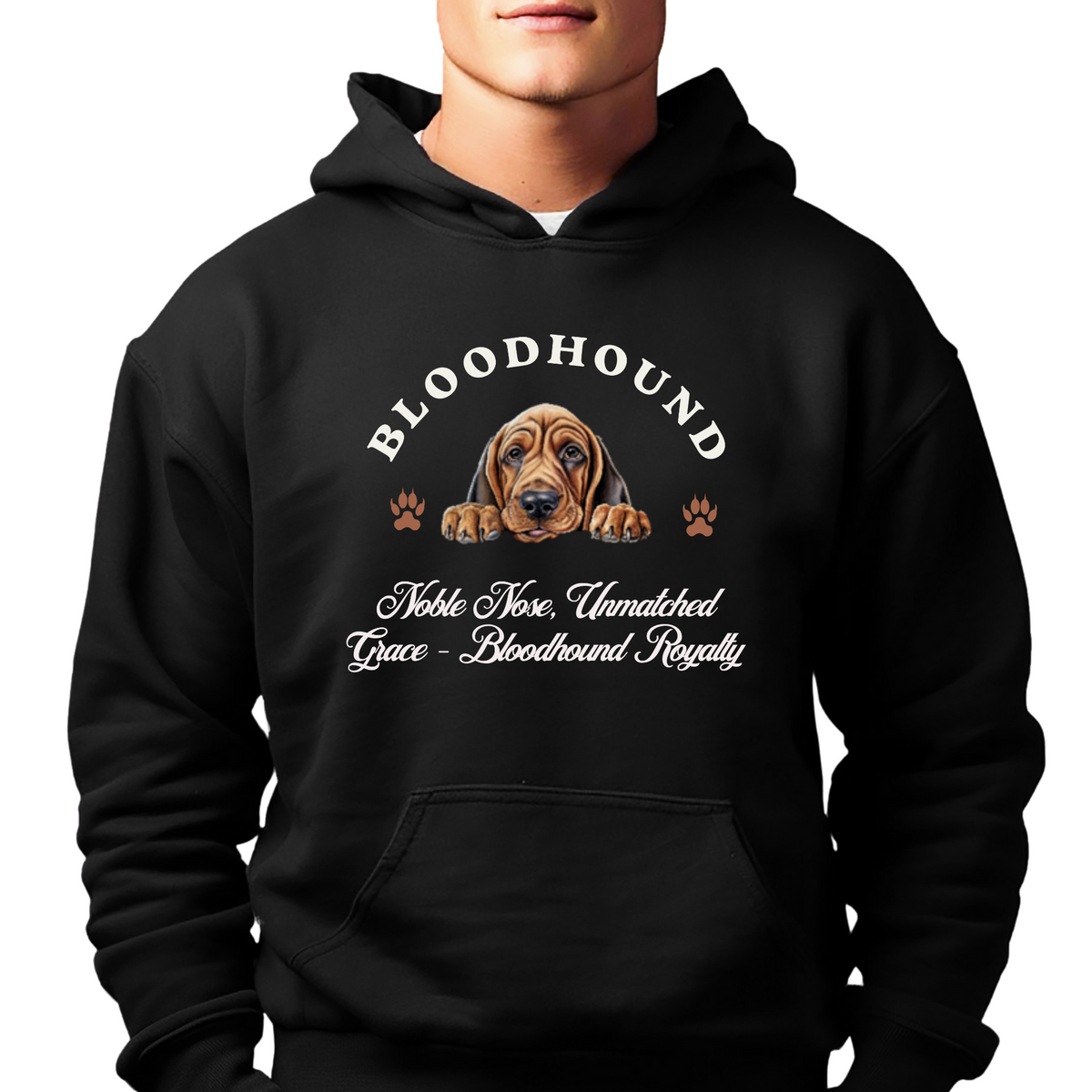 Bloodhound Unisex Hoodie – Noble Style for Dog Lovers, Celebrate Bloodhound Royalty with Unmatched Grace and Cozy Comfort