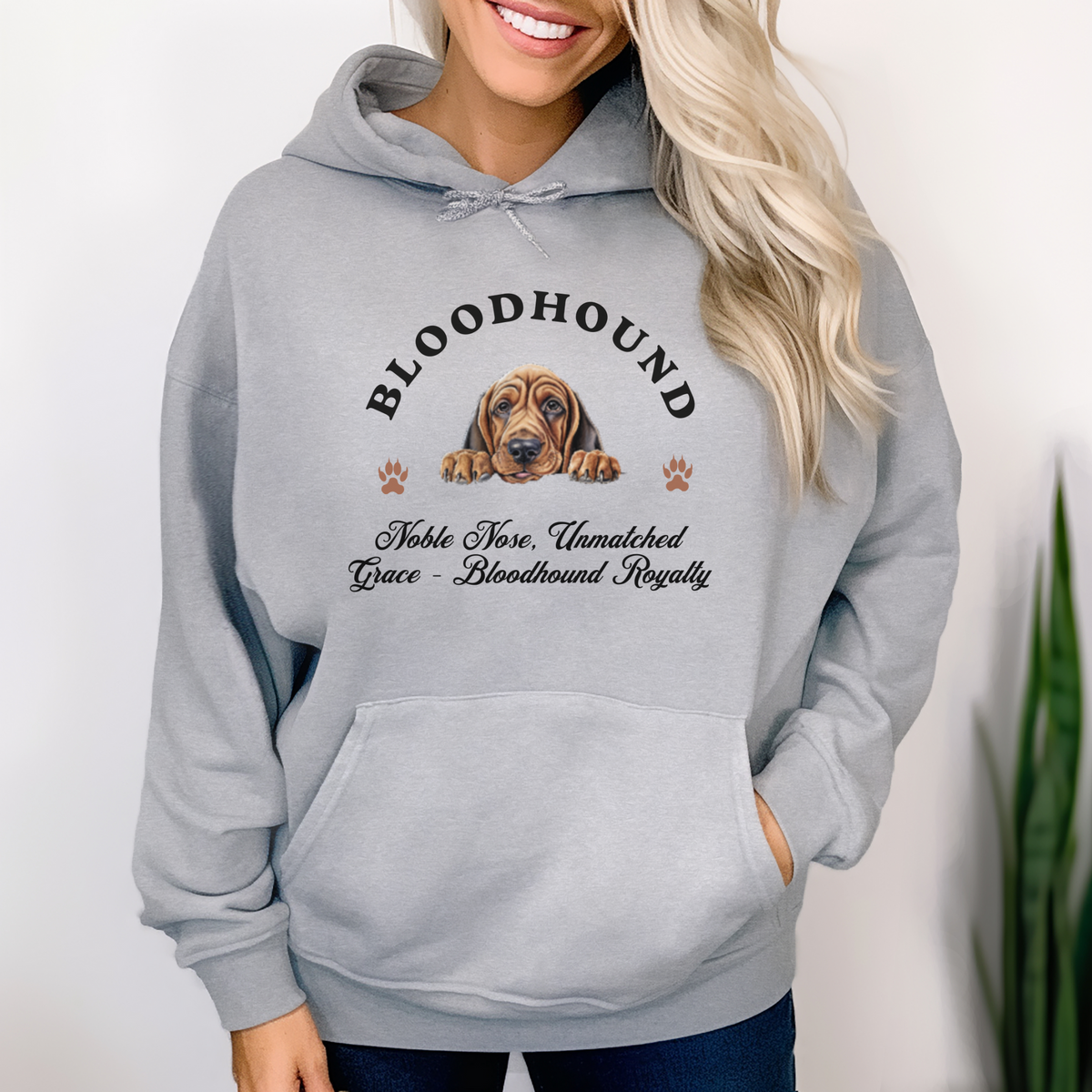 Bloodhound Unisex Hoodie – Noble Style for Dog Lovers, Celebrate Bloodhound Royalty with Unmatched Grace and Cozy Comfort