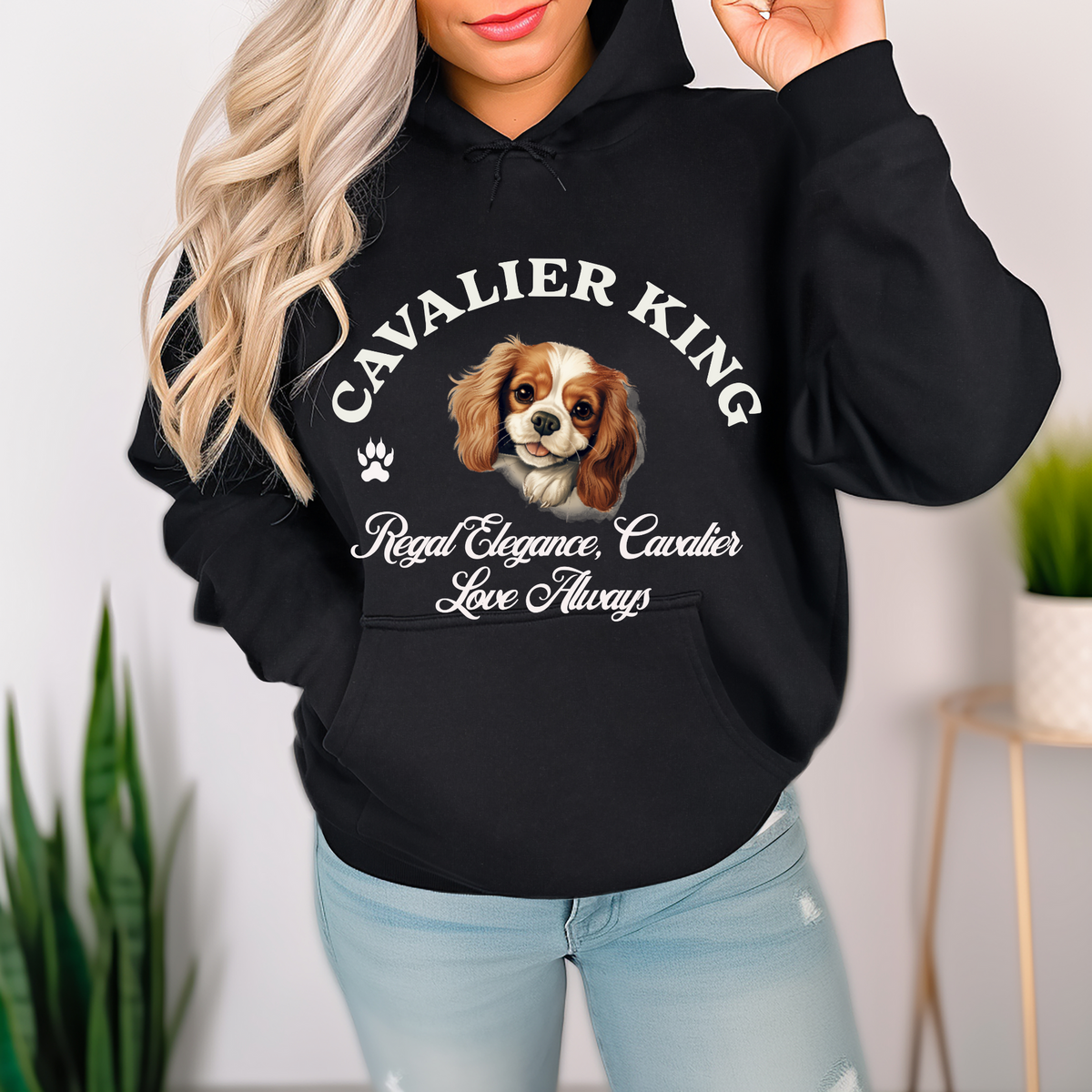 Cavalier King Charles Spaniel Unisex Hoodie – Regal Elegance Meets Everyday Comfort, Celebrate Cavalier Love Always