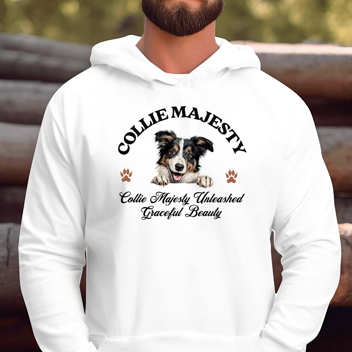 Collie Majesty Hoodie - Unleash Graceful Beauty with Style, Comfort, and a Touch of Dog Lover Pride