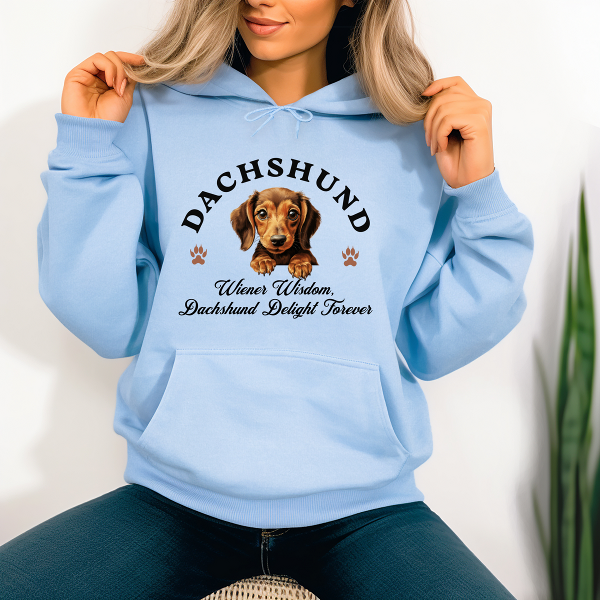 Dachshund Hoodie - Wiener Wisdom and Dachshund Delight in a Cozy Unisex Fit for Dog Lovers