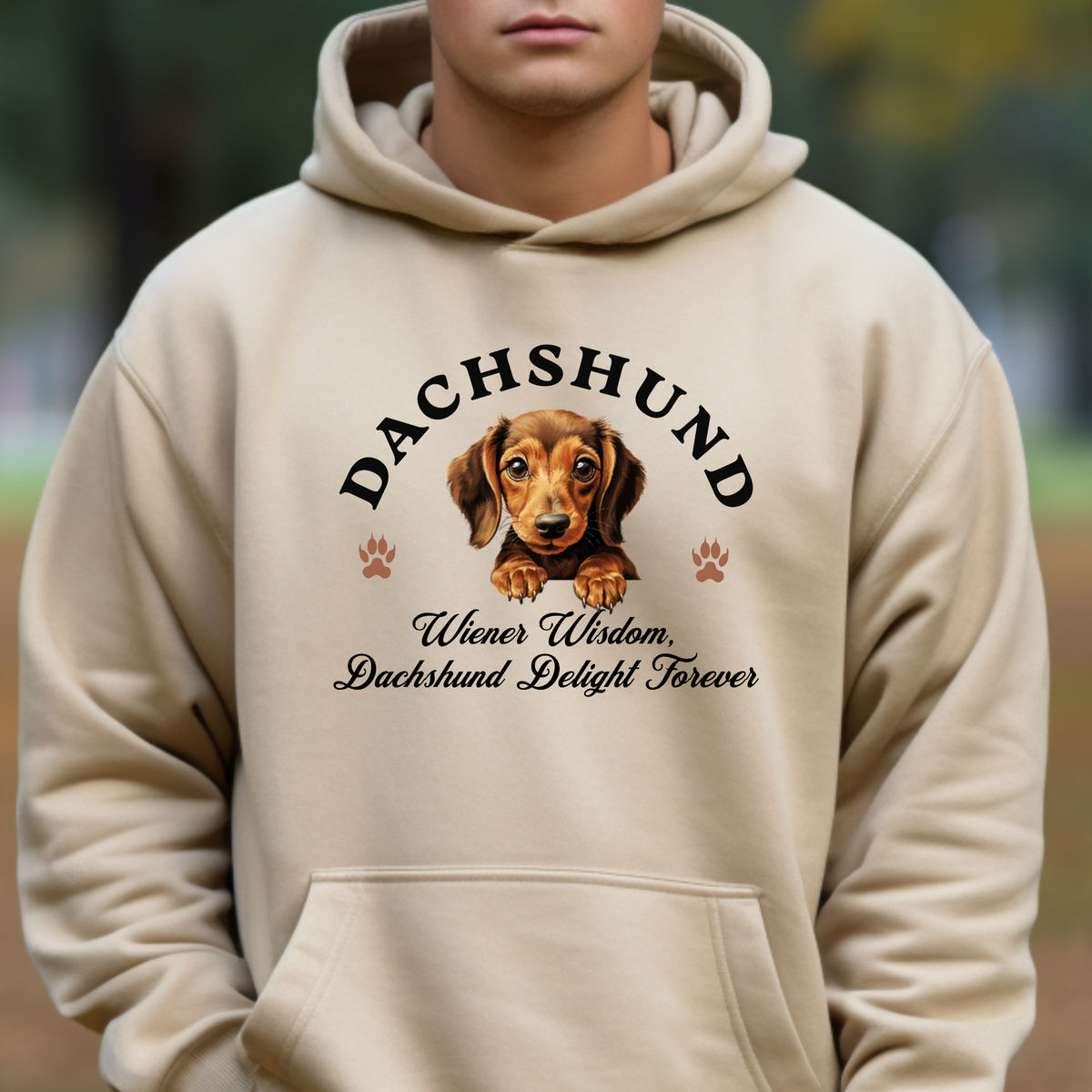 Dachshund Hoodie - Wiener Wisdom and Dachshund Delight in a Cozy Unisex Fit for Dog Lovers