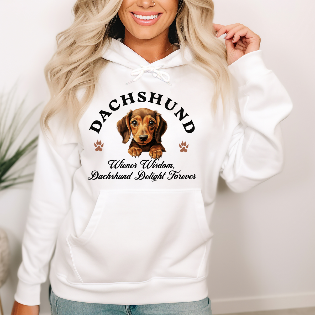 Dachshund Hoodie - Wiener Wisdom and Dachshund Delight in a Cozy Unisex Fit for Dog Lovers