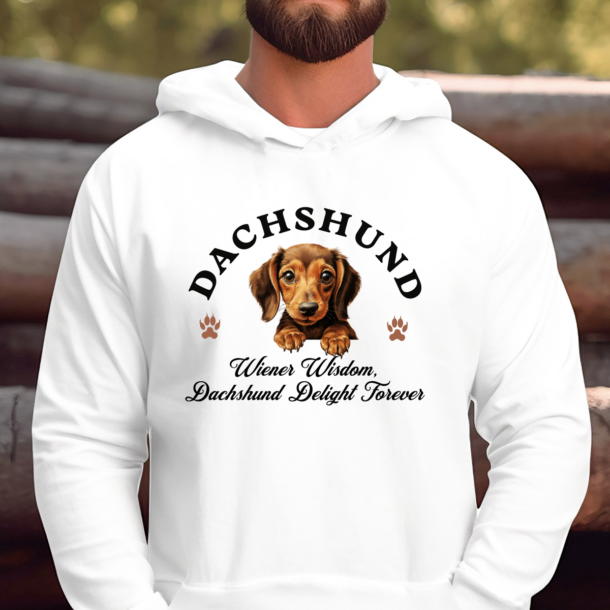 Dachshund Hoodie - Wiener Wisdom and Dachshund Delight in a Cozy Unisex Fit for Dog Lovers