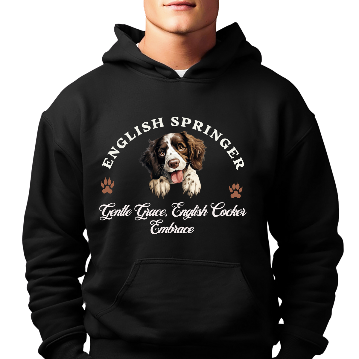 English Springer Hoodie - Energetic Elegance and Bliss, Perfect Unisex Fit for Dog Enthusiasts