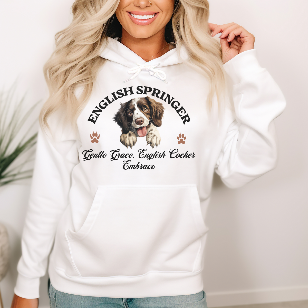 English Springer Hoodie - Energetic Elegance and Bliss, Perfect Unisex Fit for Dog Enthusiasts