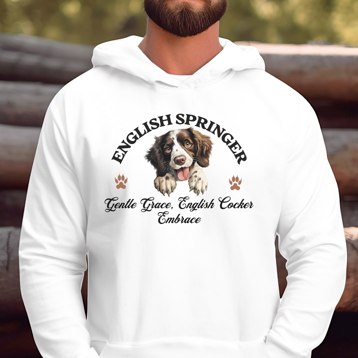 English Springer Hoodie - Energetic Elegance and Bliss, Perfect Unisex Fit for Dog Enthusiasts