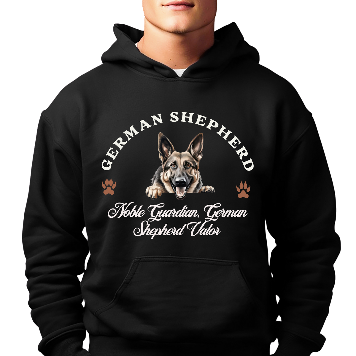 German Shepherd Unisex Hoodie – Noble Guardian, Bold Comfort for German Shepherd Valor