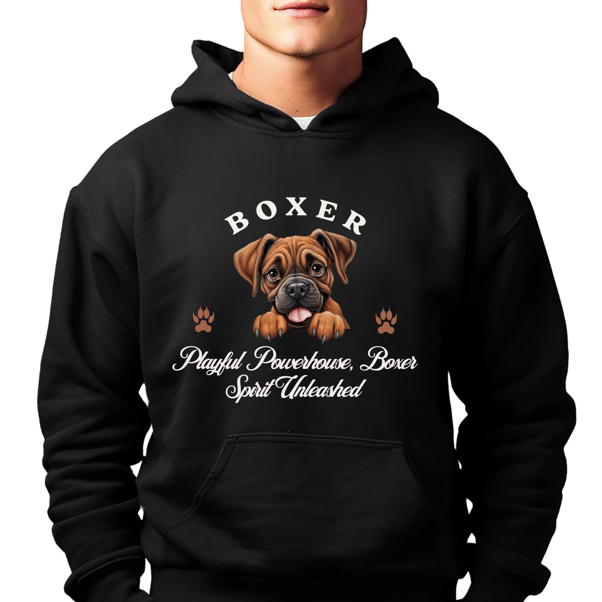 Boxer Unisex Hoodie – Playful Powerhouse Style, Boxer Spirit Unleashed in Ultimate Comfort