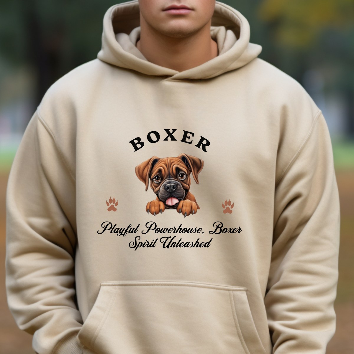 Boxer Unisex Hoodie – Playful Powerhouse Style, Boxer Spirit Unleashed in Ultimate Comfort