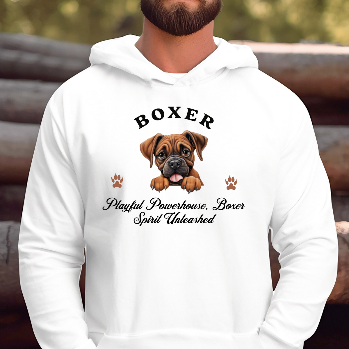 Boxer Unisex Hoodie – Playful Powerhouse Style, Boxer Spirit Unleashed in Ultimate Comfort