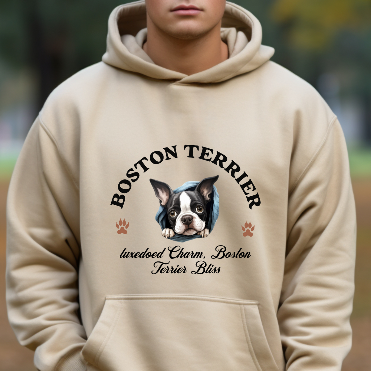 Boston Terrier Unisex Hoodie – Tuxedoed Charm and Boston Terrier Bliss in Cozy Style