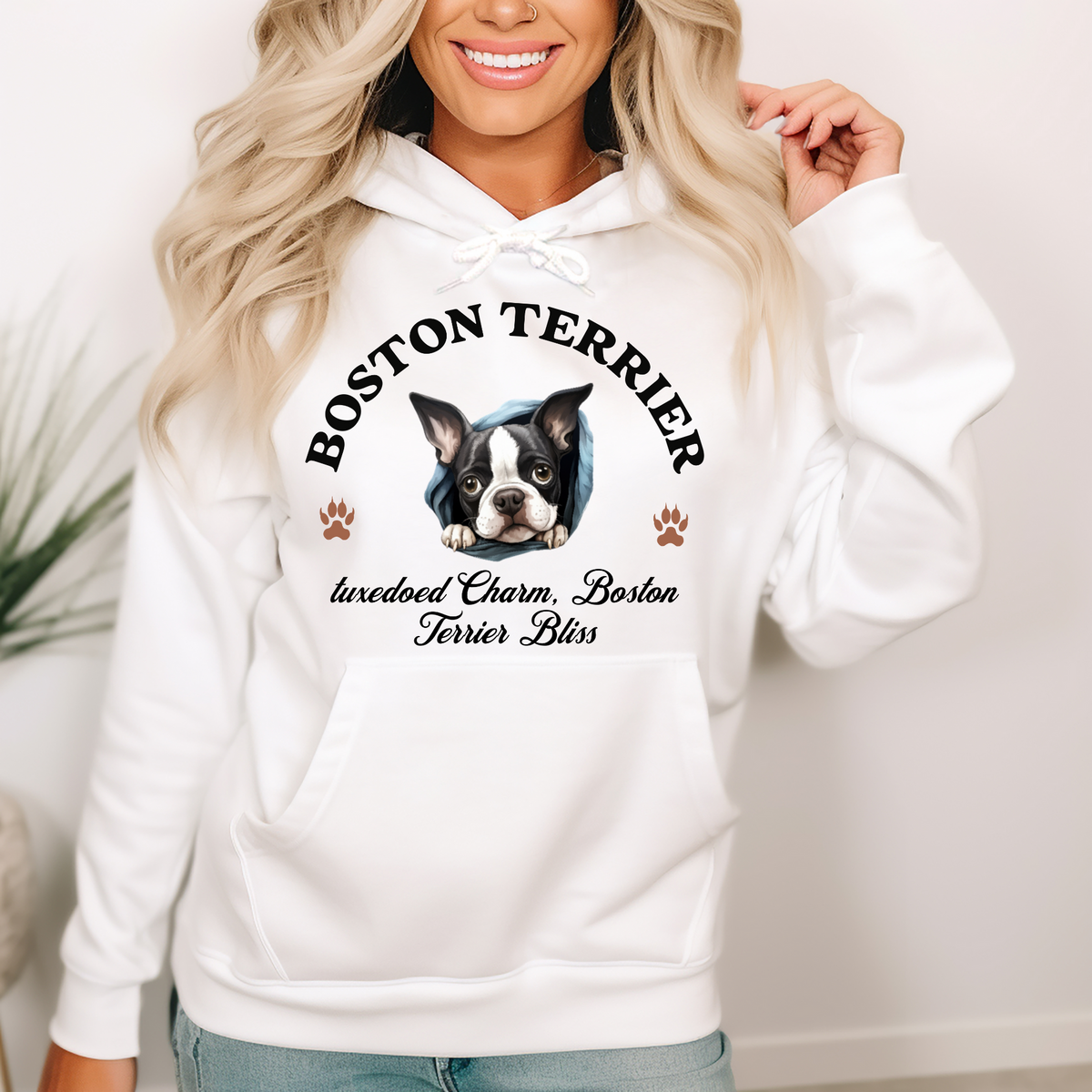 Boston Terrier Unisex Hoodie – Tuxedoed Charm and Boston Terrier Bliss in Cozy Style