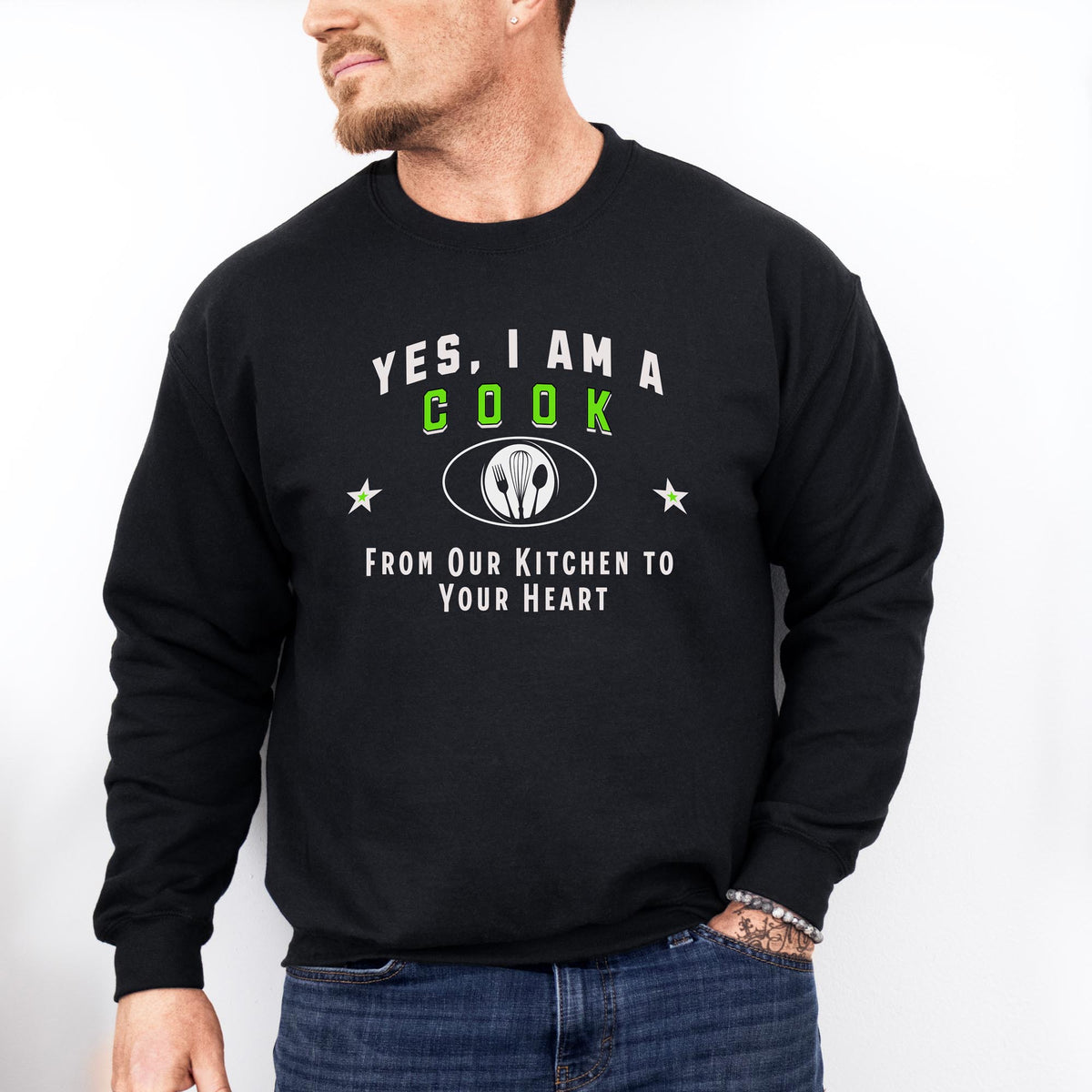 Yes, I Am a Cook: From Our Kitchen to Your Heart Crewneck Sweatshirt – Warm and Wholesome