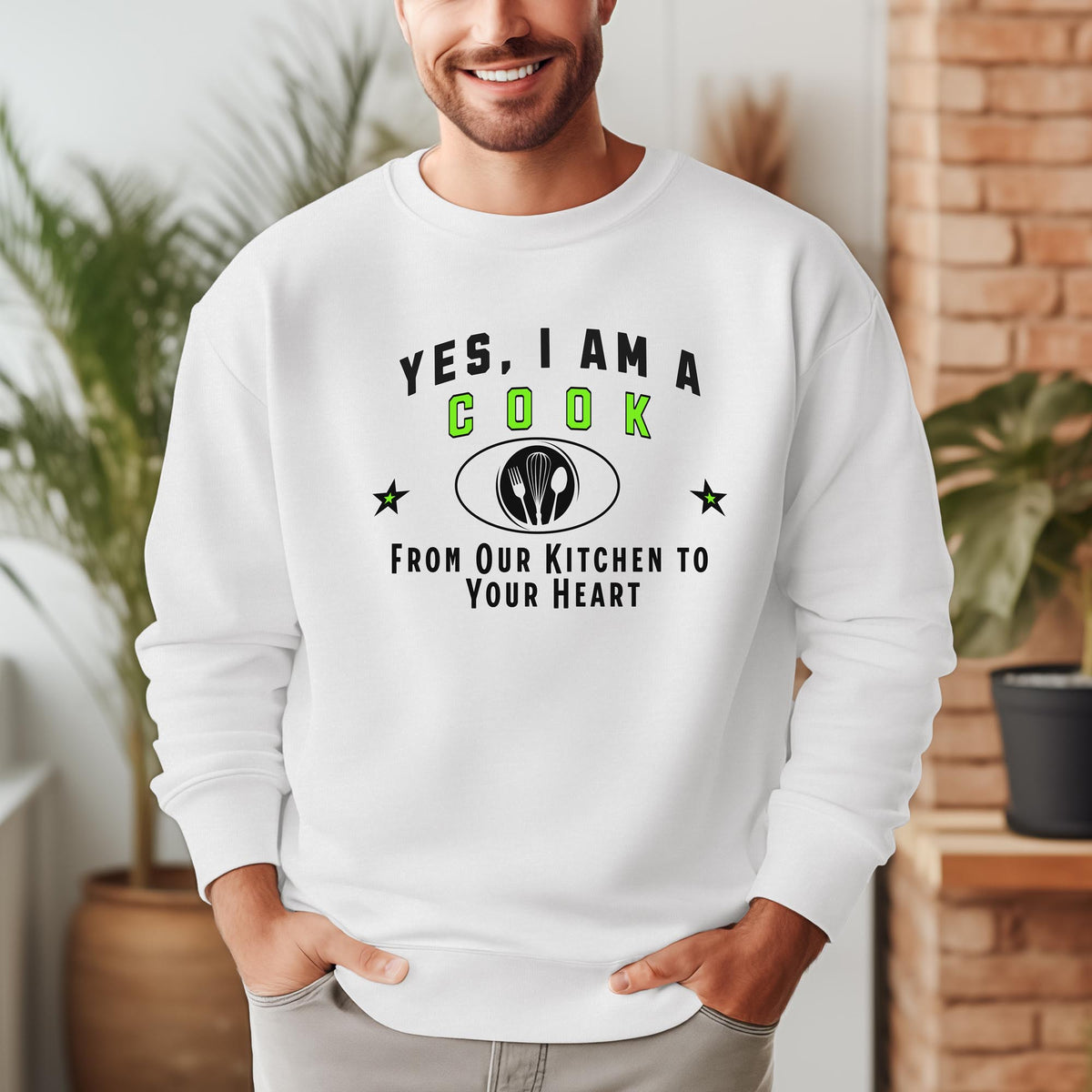 Yes, I Am a Cook: From Our Kitchen to Your Heart Crewneck Sweatshirt – Warm and Wholesome