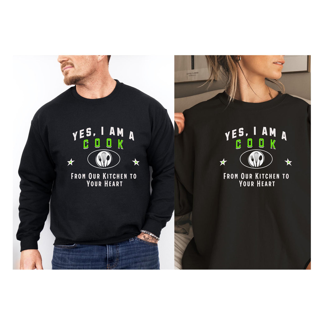 Yes, I Am a Cook: From Our Kitchen to Your Heart Crewneck Sweatshirt – Warm and Wholesome