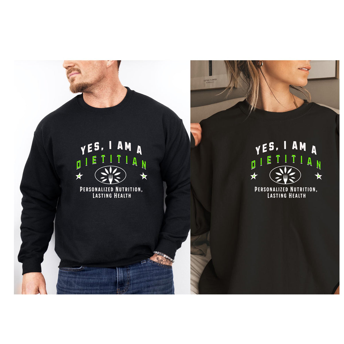 Yes, I Am a Dietitian: Personalized Nutrition Crewneck Sweatshirt – Comfortable and Inspiring