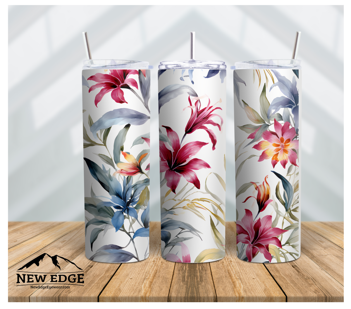 20 OZ 3D CUSTOM SUBLIMATION SKINNY SNAPDRAGON FLOWER TUMBLER