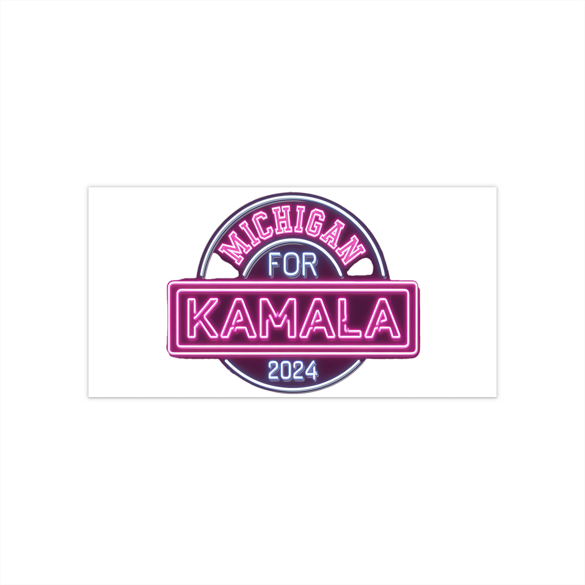 Michigan for Kamala Harris 2024 President Election Campaign Support Sticker – Show Your State and Political Pride