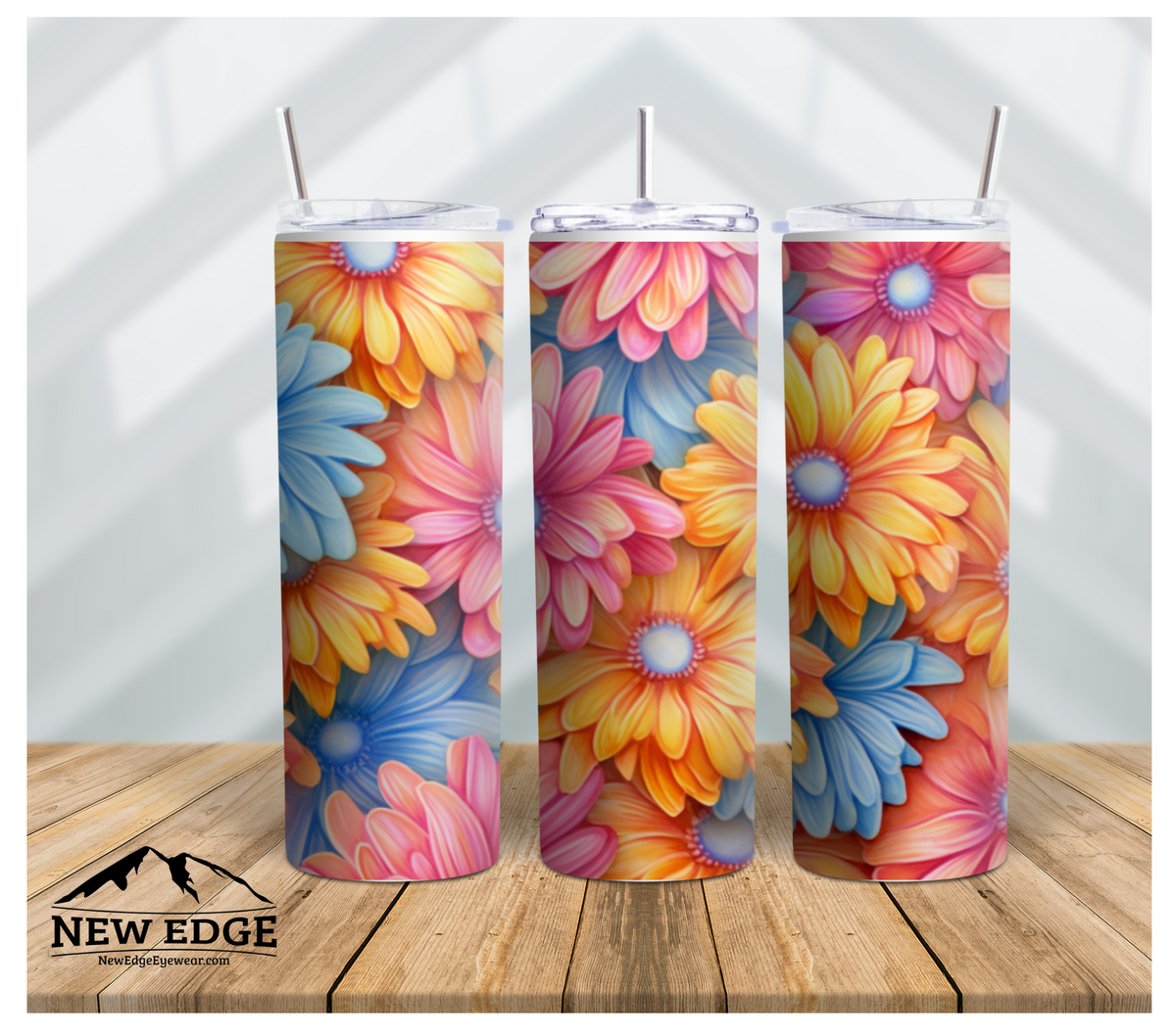 20 OZ 3D SKINNY GERBERA FLOWER TUMBLER: KEEP YOUR DRINKS FRESH ALL DAY!