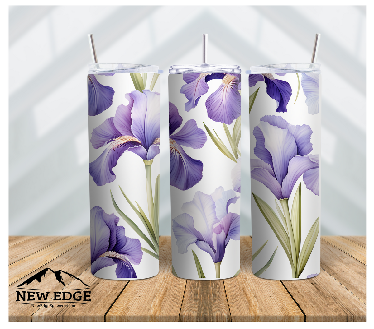 20 OZ 3D SKINNY IRIS FLOWER TUMBLER: KEEP YOUR DRINKS FRESH ALL DAY!