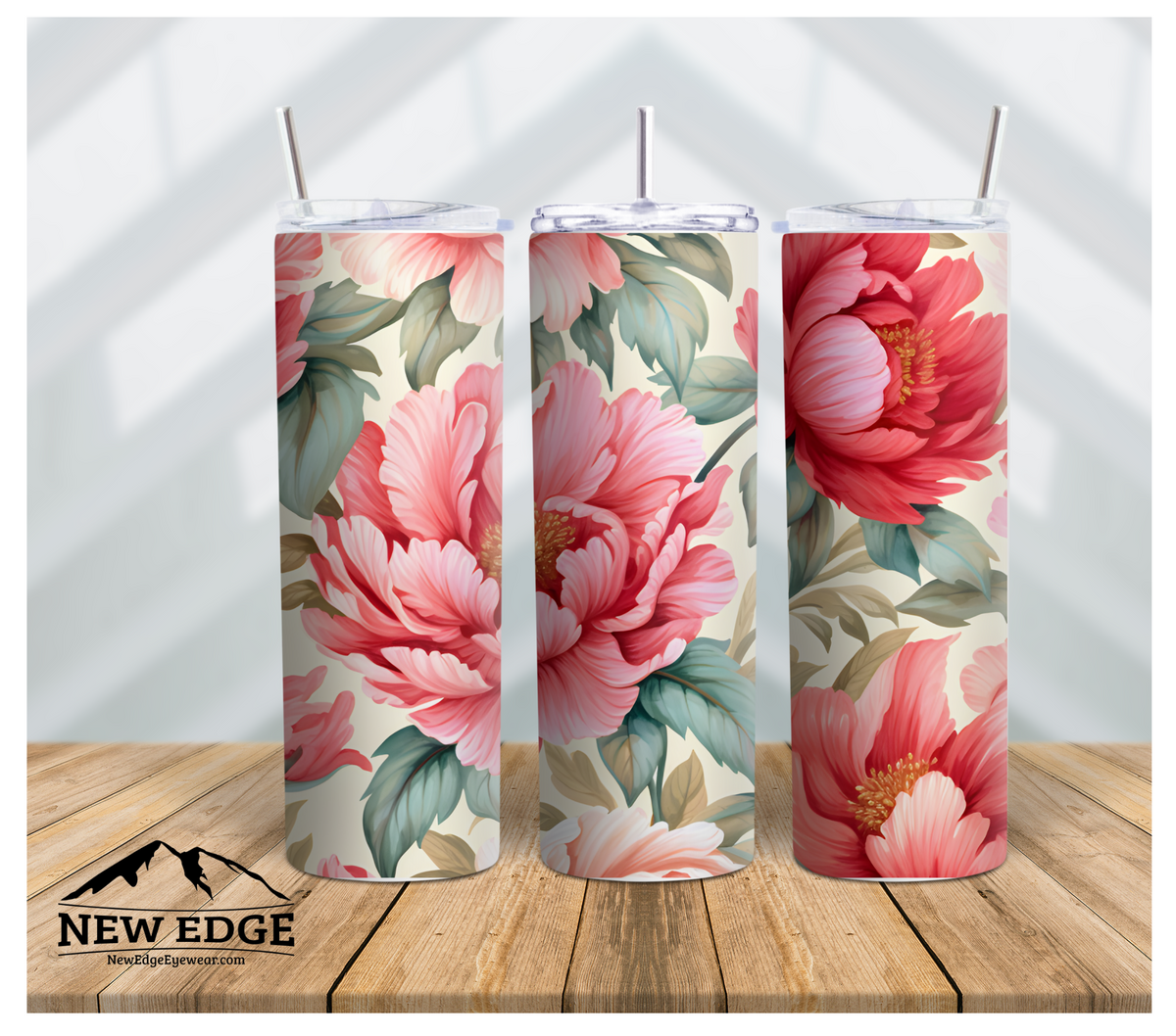 20 OZ 3D SKINNY PEONY FLOWER TUMBLER: KEEP YOUR DRINKS FRESH ALL DAY!