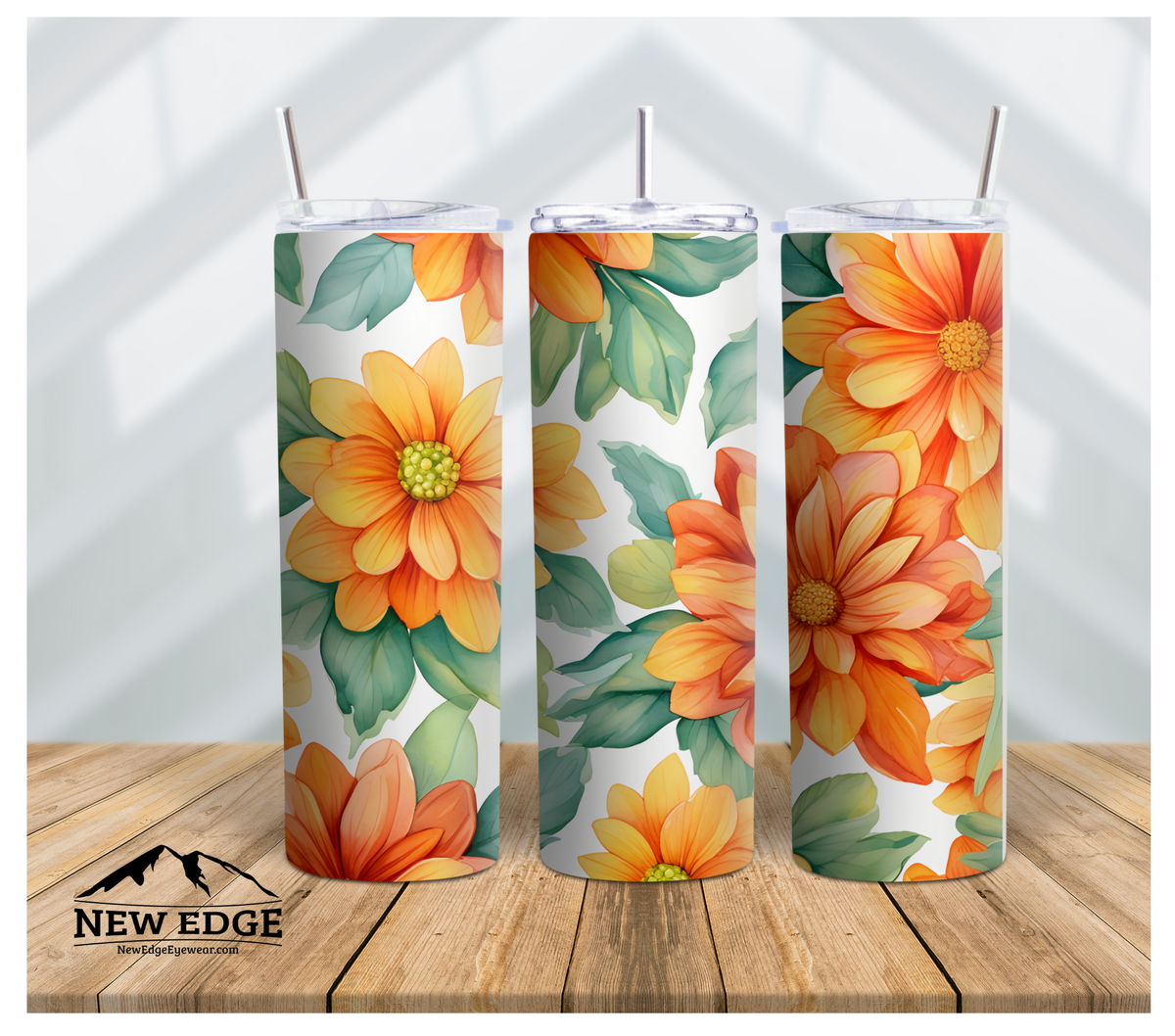 20 OZ 3D SKINNY MARIGOLD FLOWER TUMBLER: KEEP YOUR DRINKS FRESH ALL DAY!