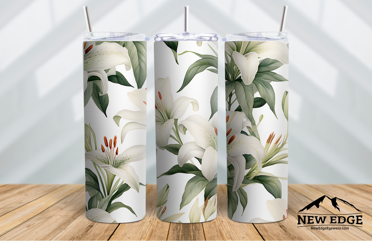 20 OZ 3D SKINNY ORCHID FLOWER TUMBLER: KEEP YOUR DRINKS FRESH ALL DAY!