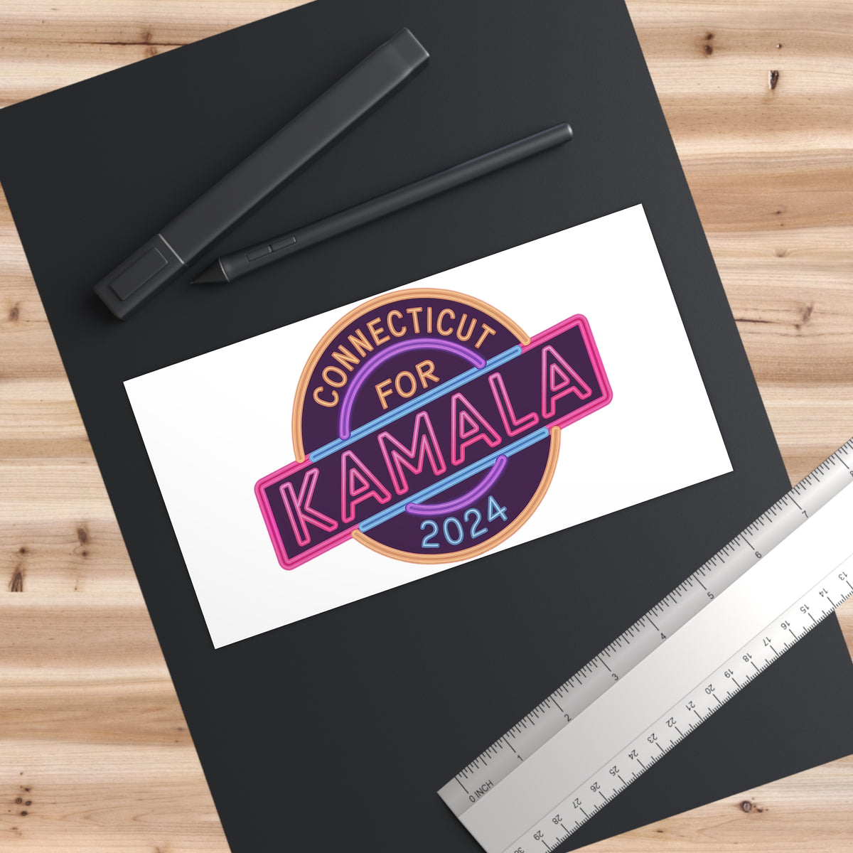 Connecticut for Kamala Harris 2024 Presidential Campaign Support Sticker – Show Your Connecticut Pride for Kamala