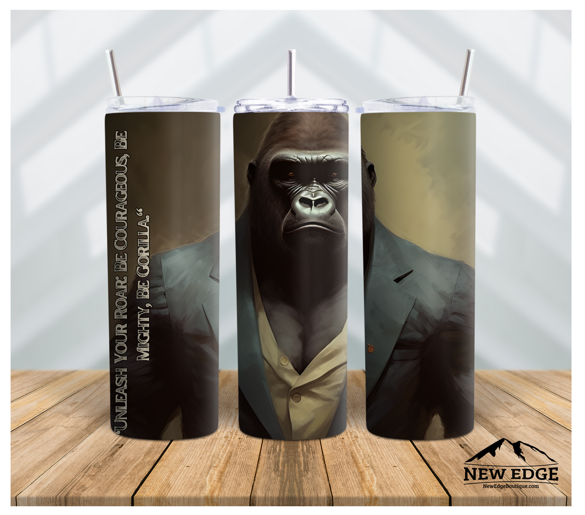 GORILLA 3D 20 OZ SUBLIMATION TUMBLER - UNLEASH YOUR ROAR!