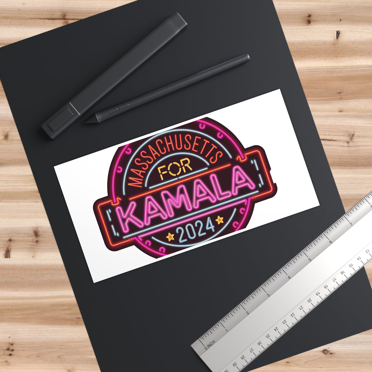 Massachusetts for Kamala Harris 2024 President Campaign Support Sticker