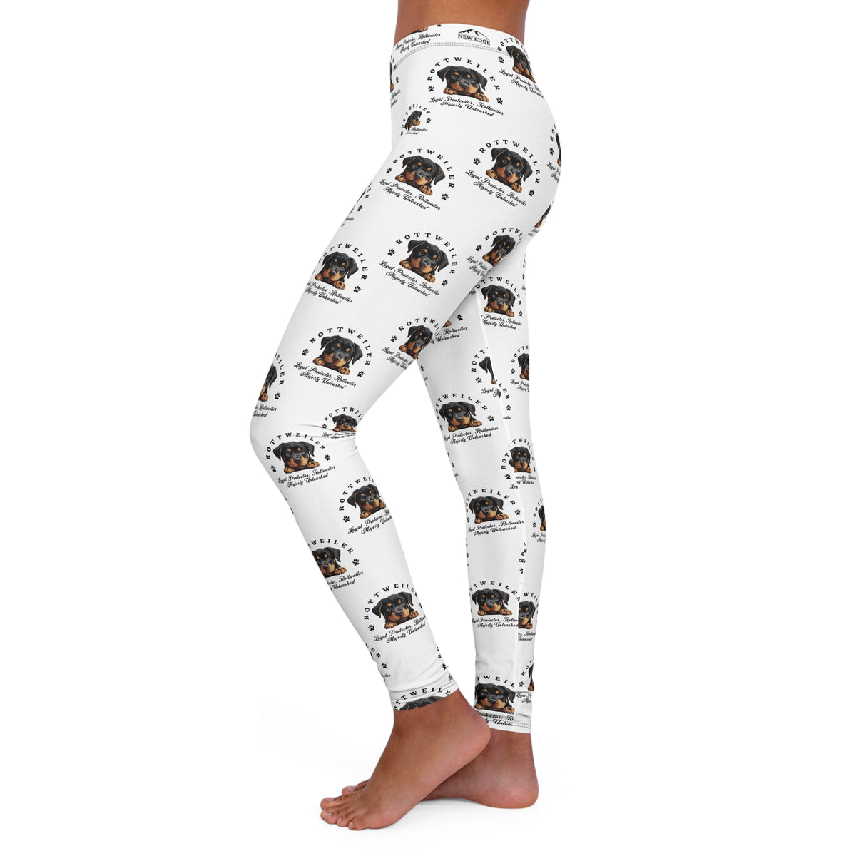 Rottweiler &quot;Loyal Protector: Majesty Unleashed&quot; Skinny High-Waisted Yoga Leggings – Strength and Elegance for Dog Lovers