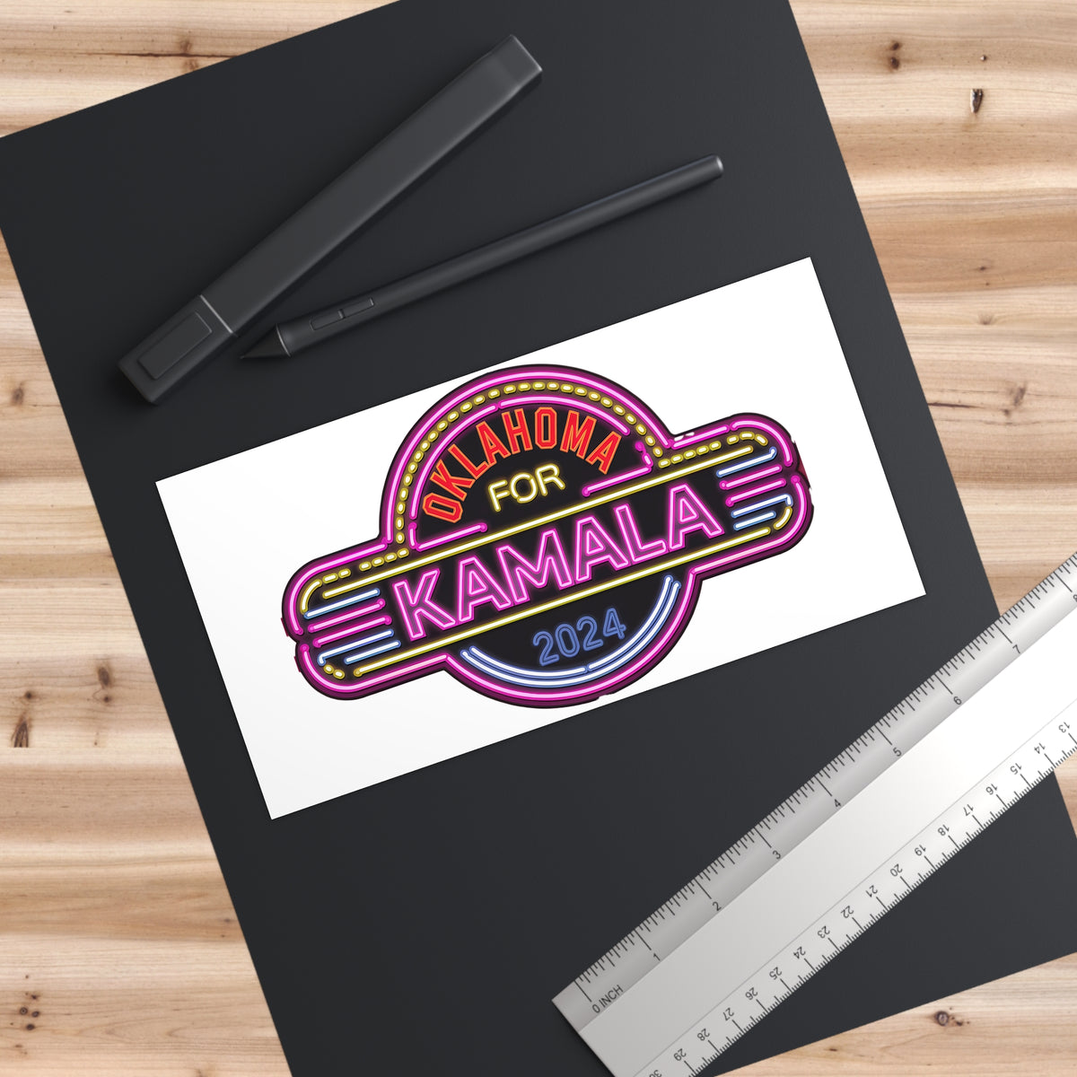 Oklahoma for Kamala Harris 2024 – Presidential Campaign Support Vinyl Sticker