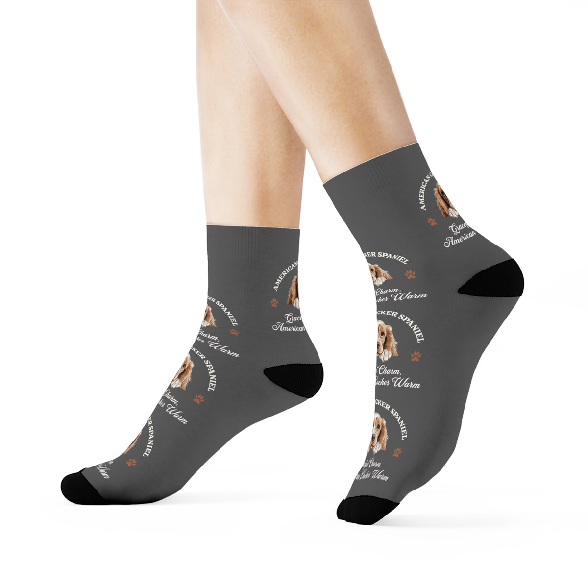 American Cocker Spaniel Dog Crew Socks – Cozy, Fun, Stylish Footwear for Dog Lovers &amp; Spaniel Fans