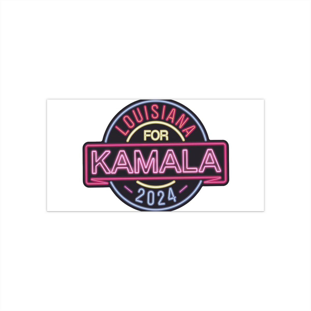 Louisiana for Kamala Harris 2024 Presidential Campaign Support Sticker – Election, Political, and Voting Decal