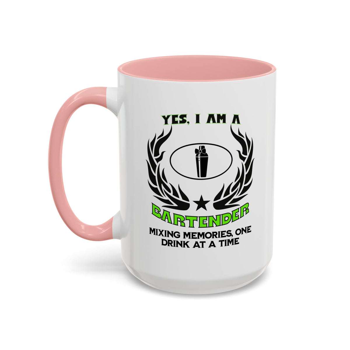 Bartender Mug - &#39;Yes, I Am a Bartender&#39; - Mixing Memories One Drink at a Time - 11oz &amp; 15oz Ceramic Accent Mug - Gift for Mixologists