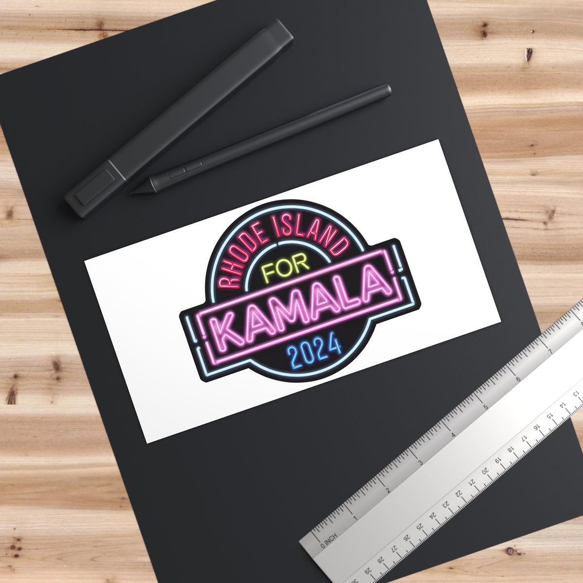 Rhode Island for Kamala Harris 2024 – Presidential Campaign Support Vinyl Sticker