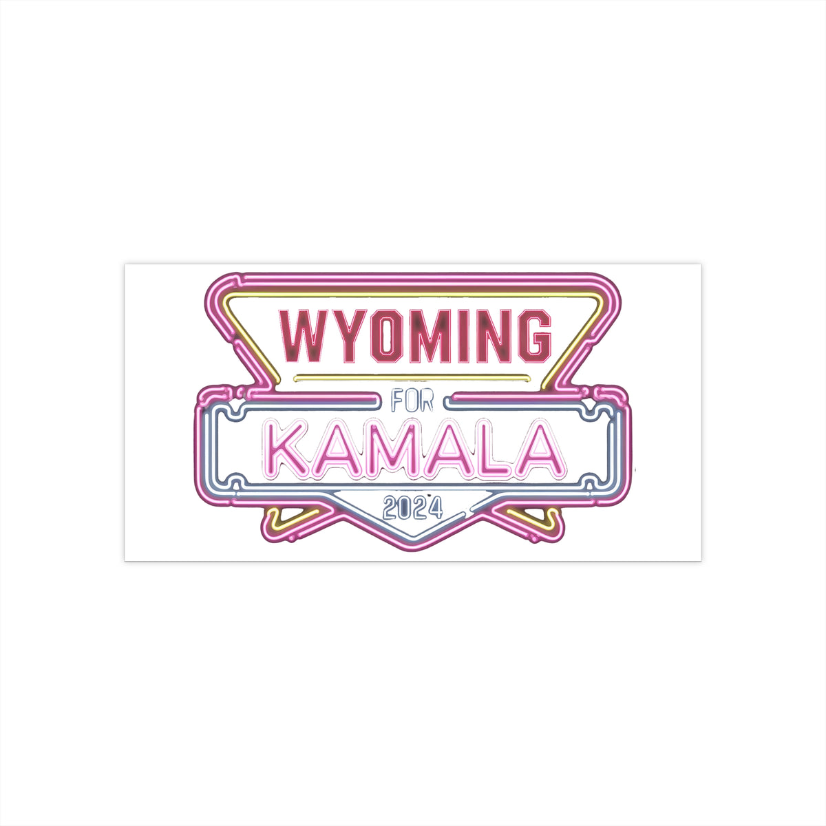 Wyoming for Kamala 2024 - Presidential Campaign Support Sticker