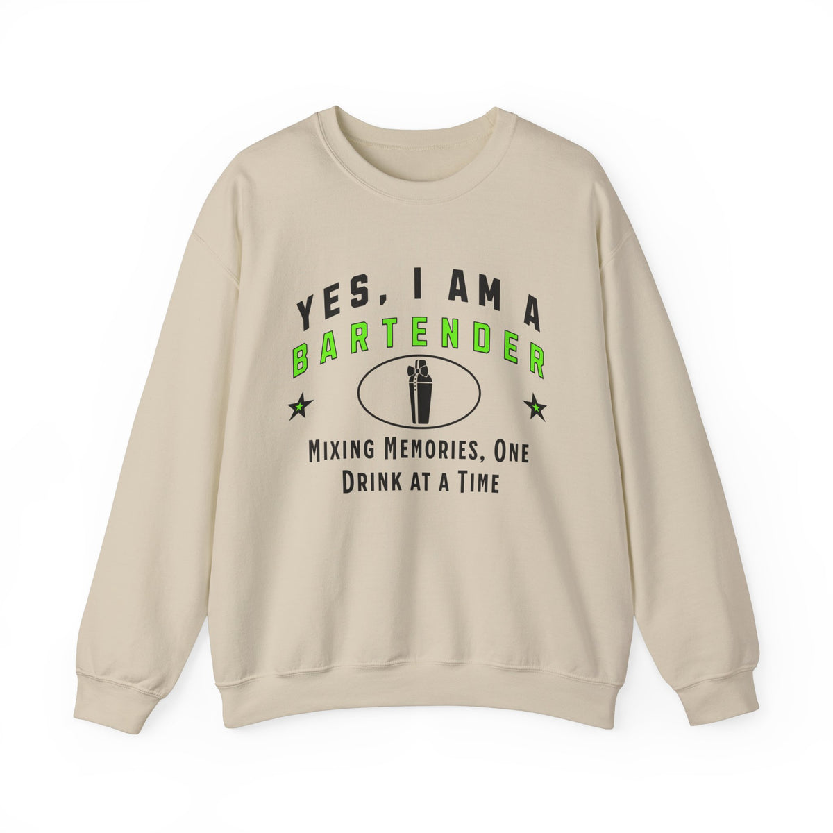 YES, I AM A BARTENDER Crewneck Sweatshirt – Mixing Memories, One Drink at a Time