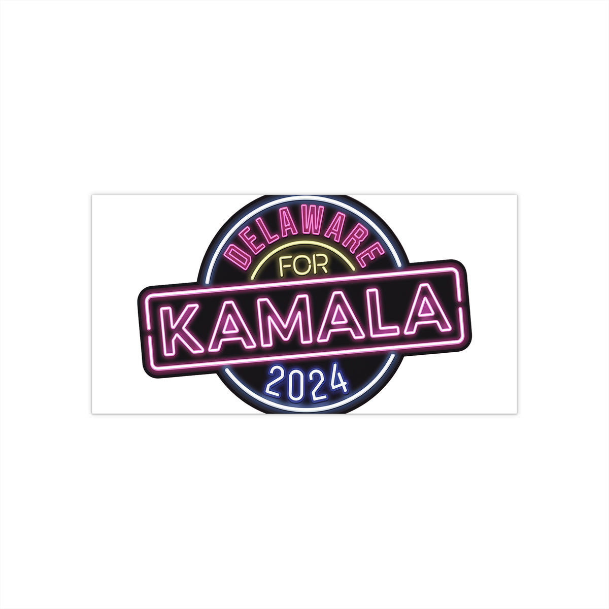 Delaware for Kamala Harris 2024 Presidential Campaign Sticker – Proudly Support Kamala in Delaware