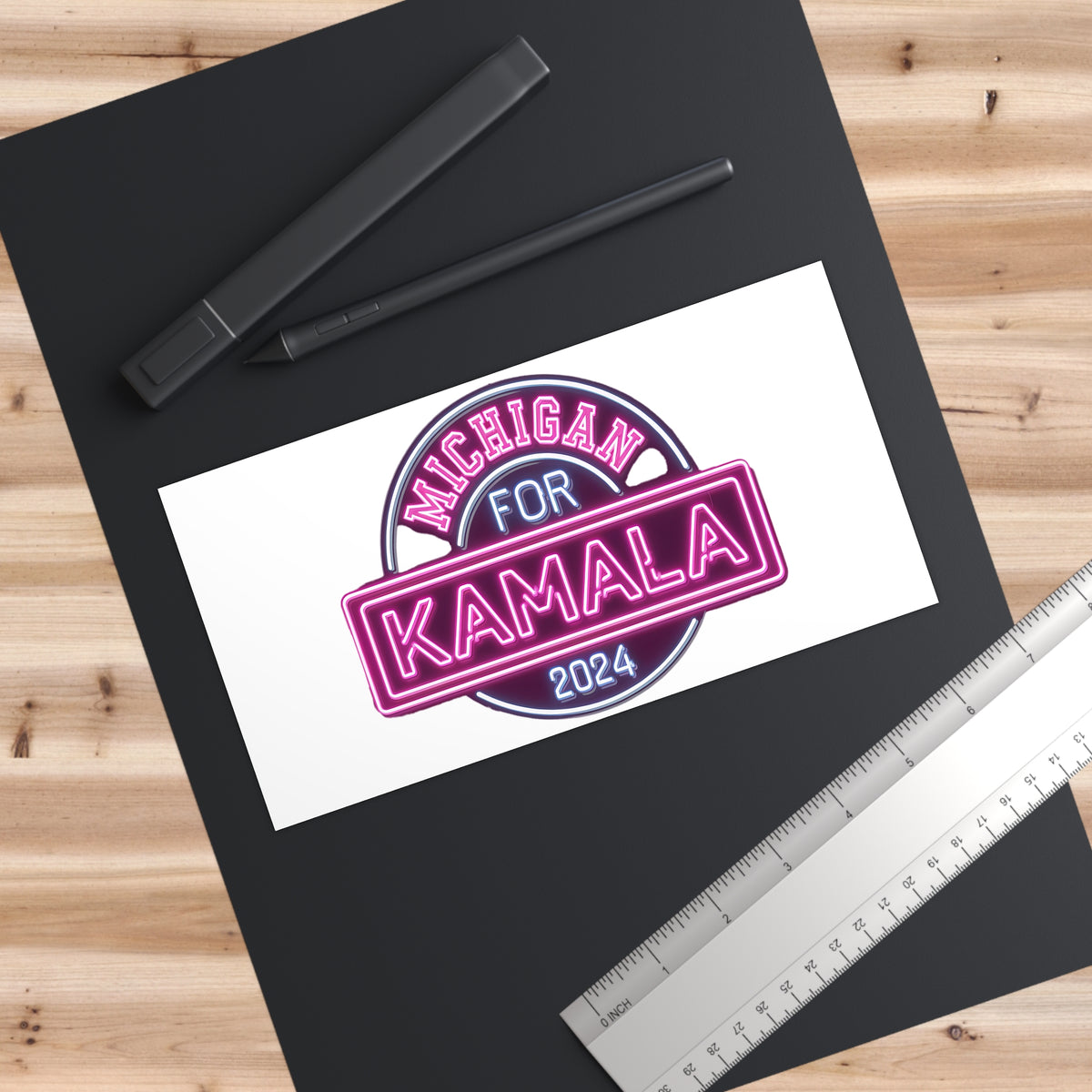 Michigan for Kamala Harris 2024 President Election Campaign Support Sticker – Show Your State and Political Pride