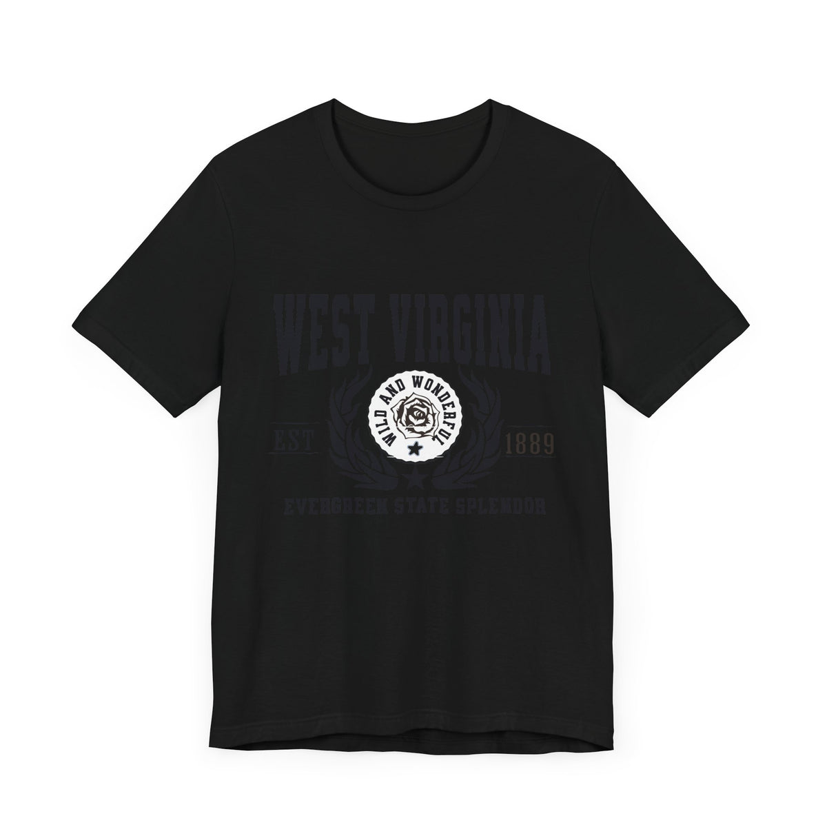 West Virginia State T-Shirt – &quot;Mountain State Majesty&quot; Slogan Tee, Perfect for Proud Mountaineers and Lovers of Appalachian Beauty