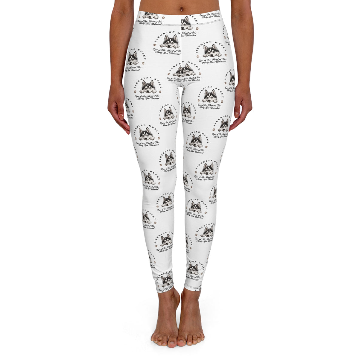 Siberian Husky &quot;Celebrating Loyalty &amp; Determination&quot; Skinny High-Waisted Yoga Leggings – Power and Style for Husky Lovers