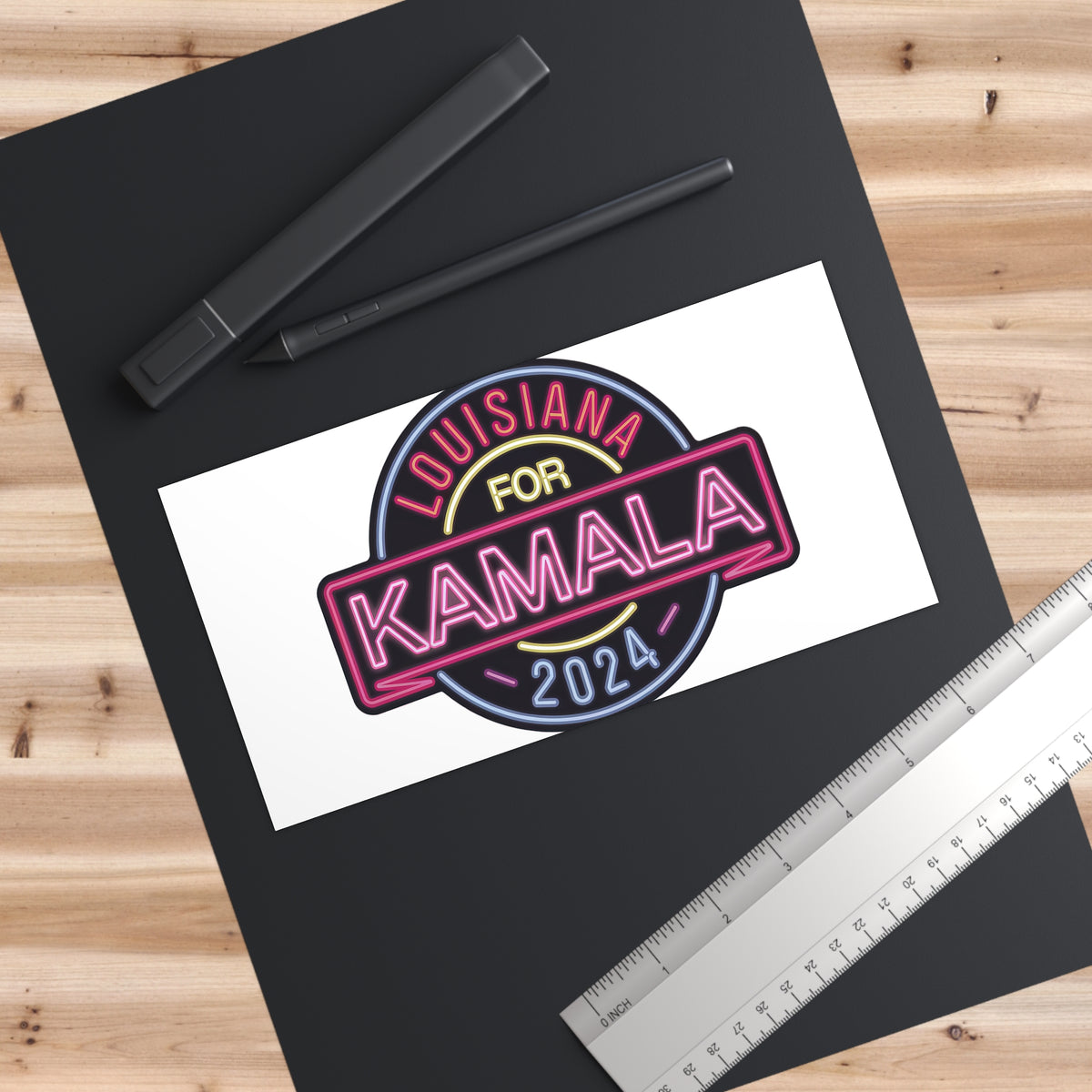 Louisiana for Kamala Harris 2024 Presidential Campaign Support Sticker – Election, Political, and Voting Decal