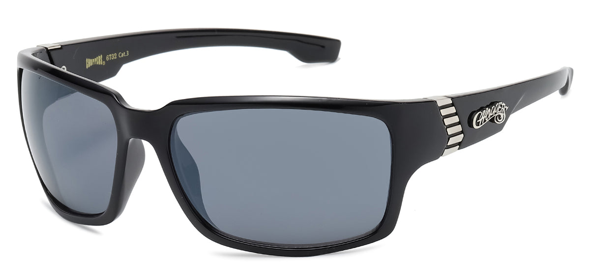 NEW EDGE EYEWEAR CHOPPERS 8CP6732 BLACK WRAP AROUND SUNGLASSES