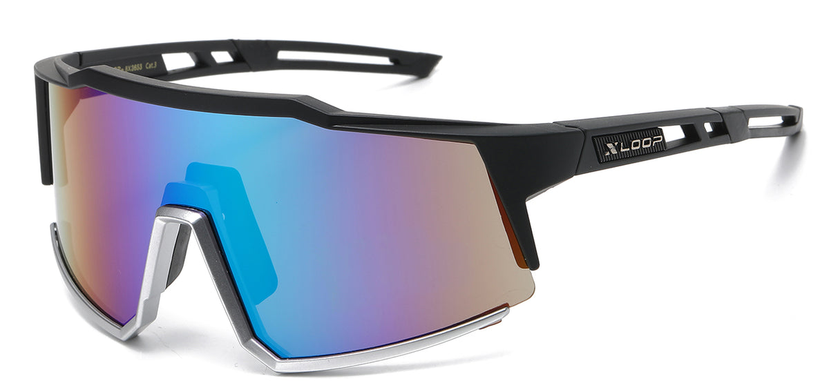 XLOOP 8X3653 SUNGLASSES: STYLISH SEMI-RIMLESS FRAMES WITH SECURE WRAP-AROUND DESIGN