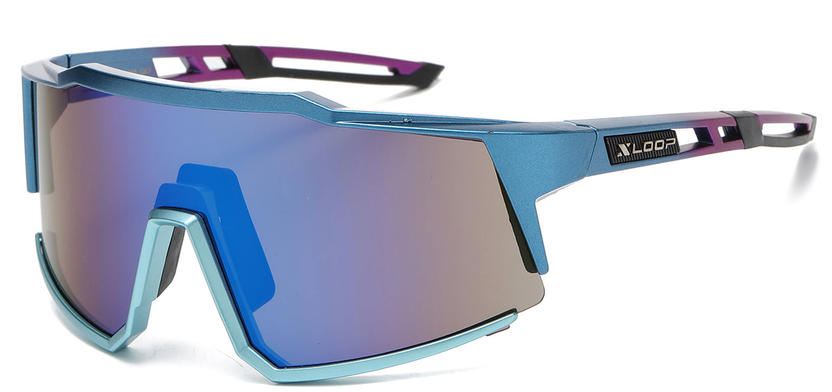 XLOOP 8X3653 SUNGLASSES: STYLISH SEMI-RIMLESS FRAMES WITH SECURE WRAP-AROUND DESIGN