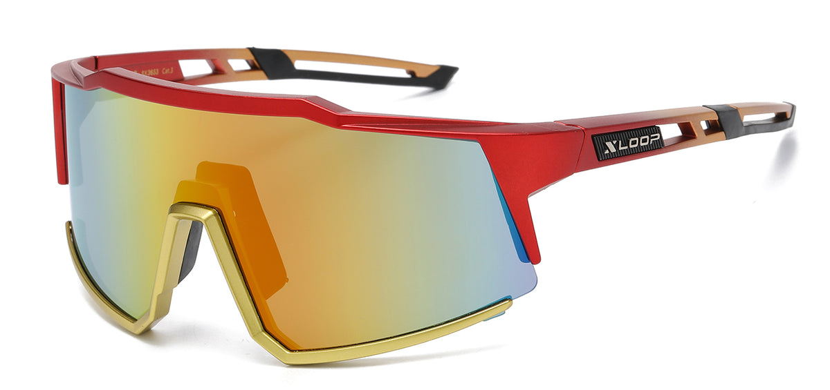 XLOOP 8X3653 SUNGLASSES: STYLISH SEMI-RIMLESS FRAMES WITH SECURE WRAP-AROUND DESIGN