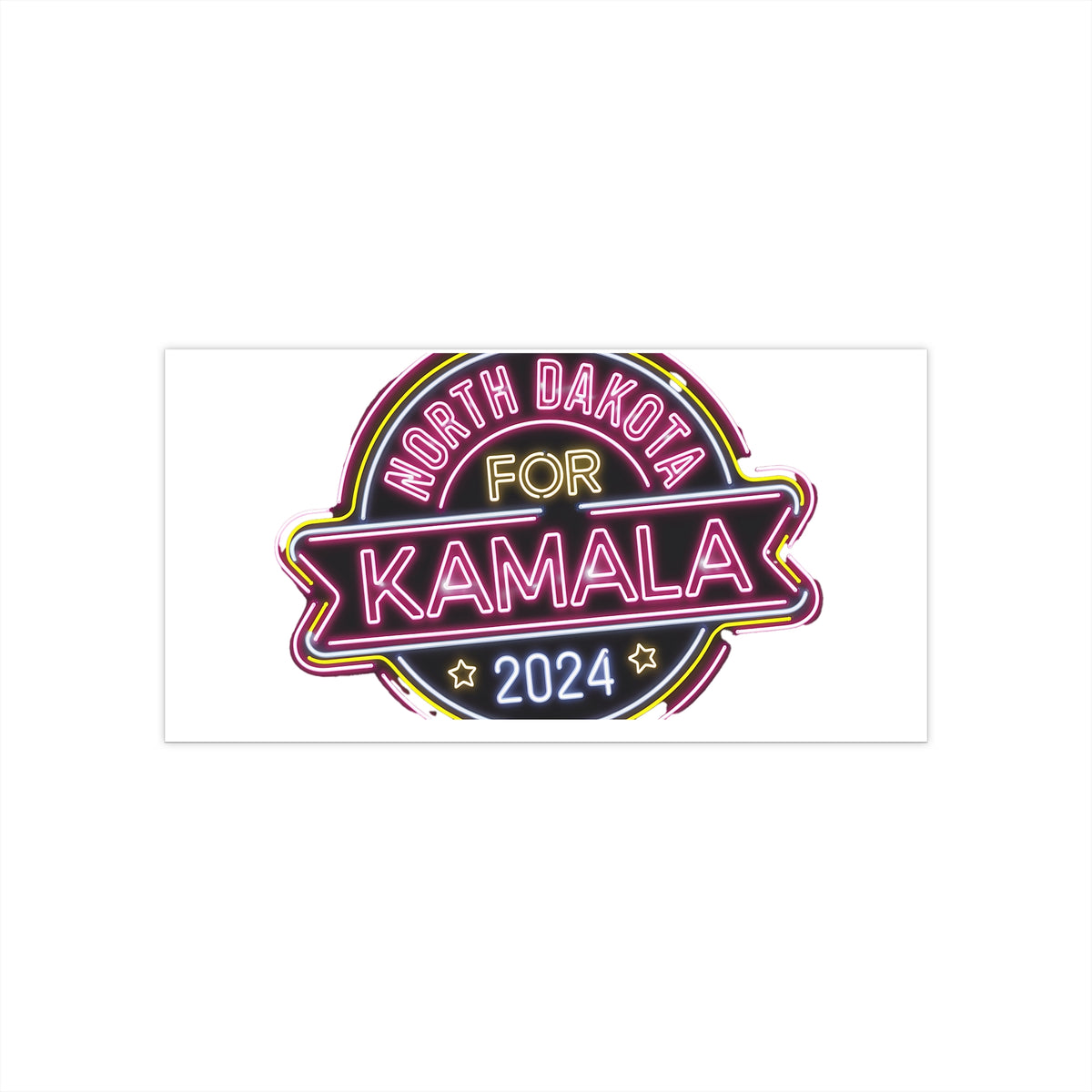 North Dakota for Kamala Harris 2024 – Presidential Campaign Support Vinyl Sticker