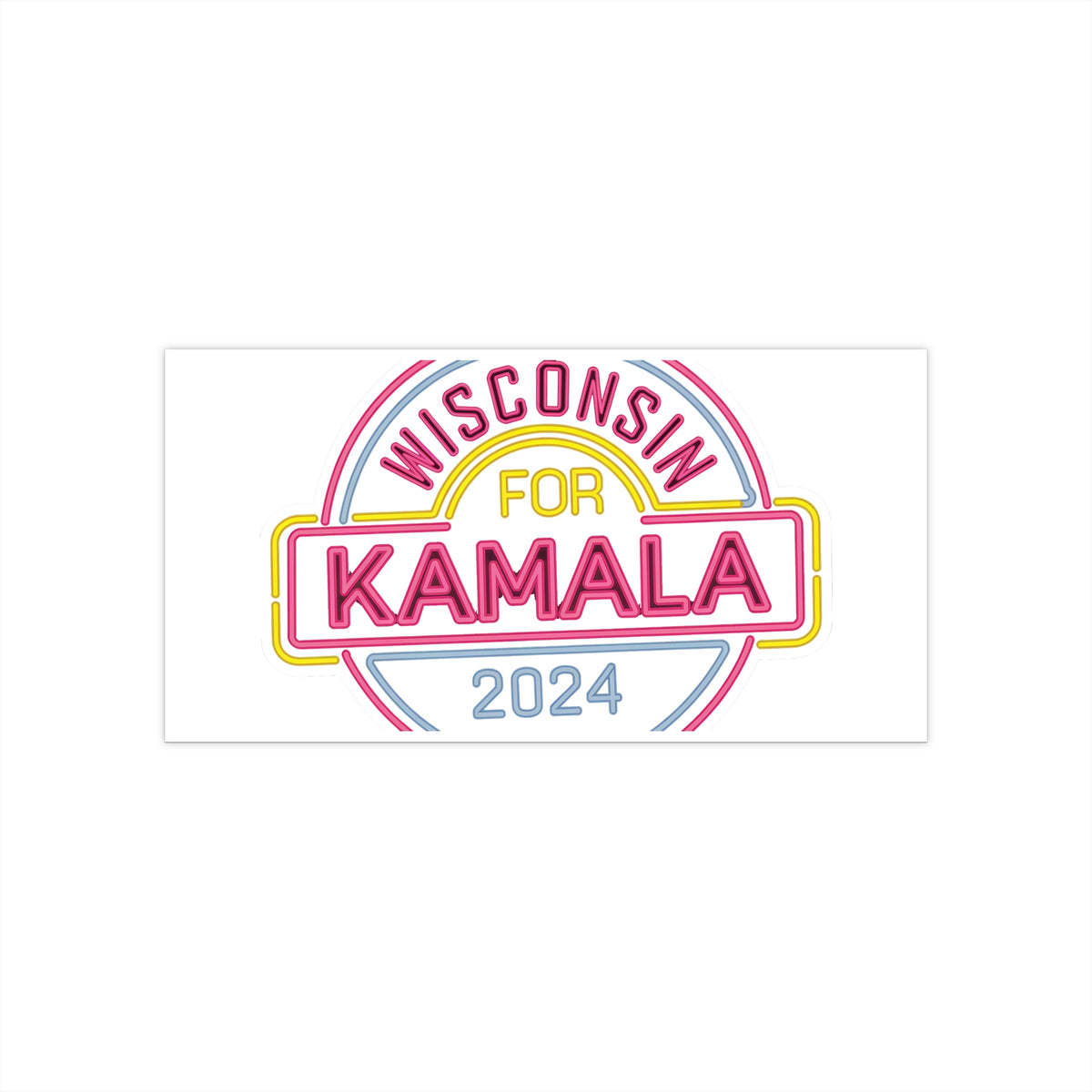 Wisconsin for Kamala 2024 Presidential Campaign Support Sticker